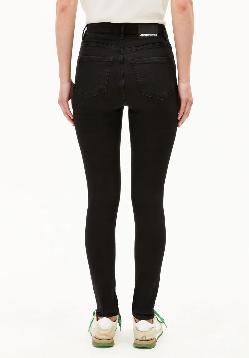 INGAA HIGH WAIST SKINNY JEANS | rinse black