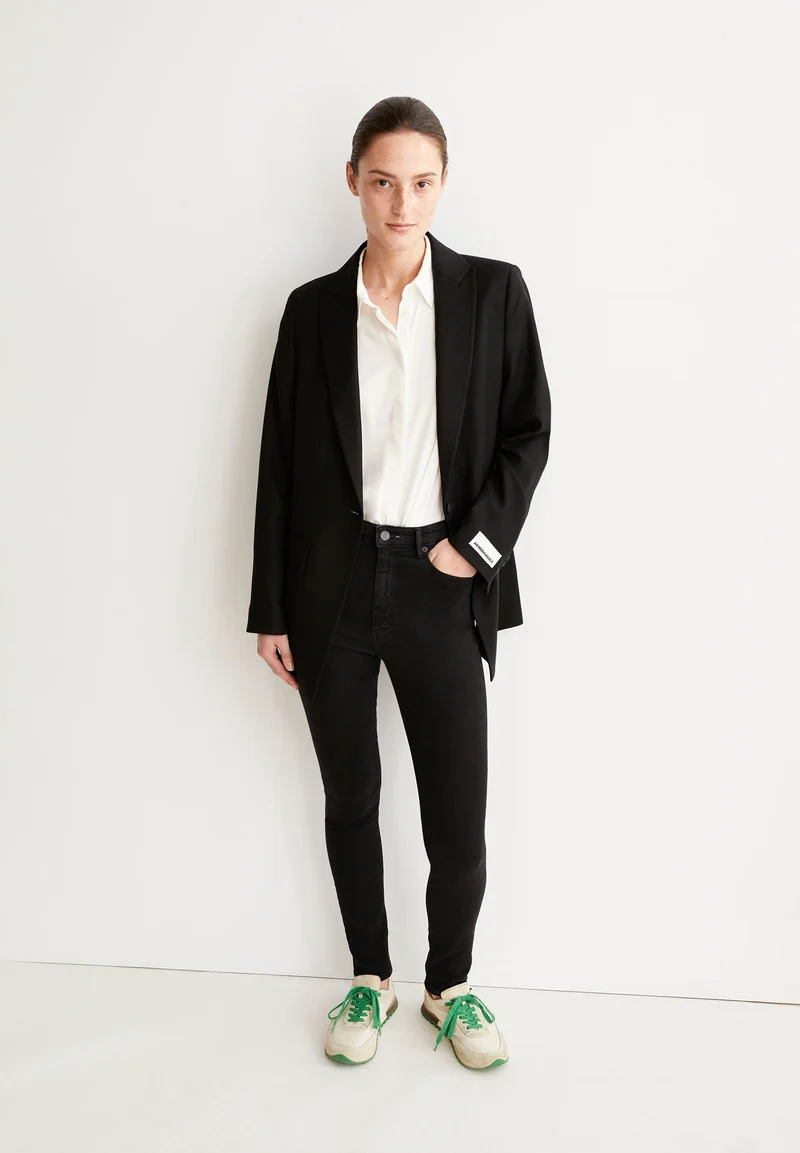 INGAA HIGH WAIST SKINNY JEANS | rinse black