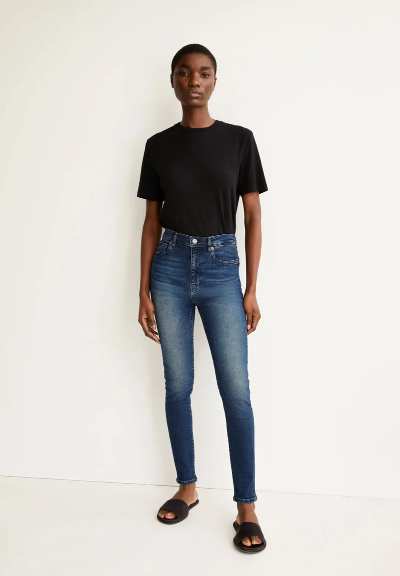 INGAA HIGH WAIST SKINNY JEANS | galaxy blue