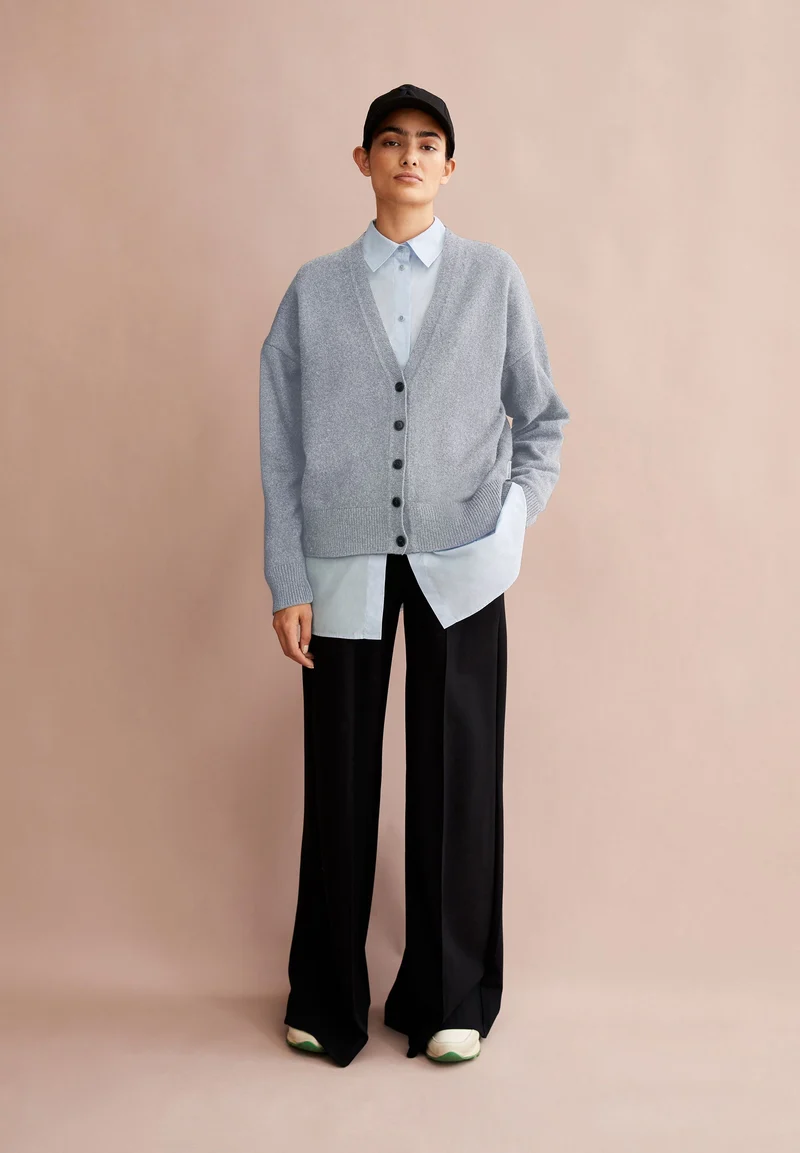 KAAJA STRICKJACKE | silver melange