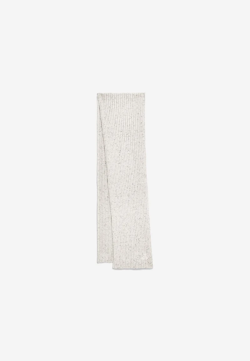 FAARLO TWEED SCHAL | oatmilk-black