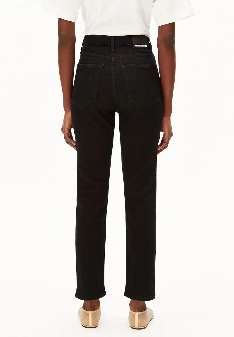 LEJAANI HIGH WAIST SLIM JEANS | rinse black
