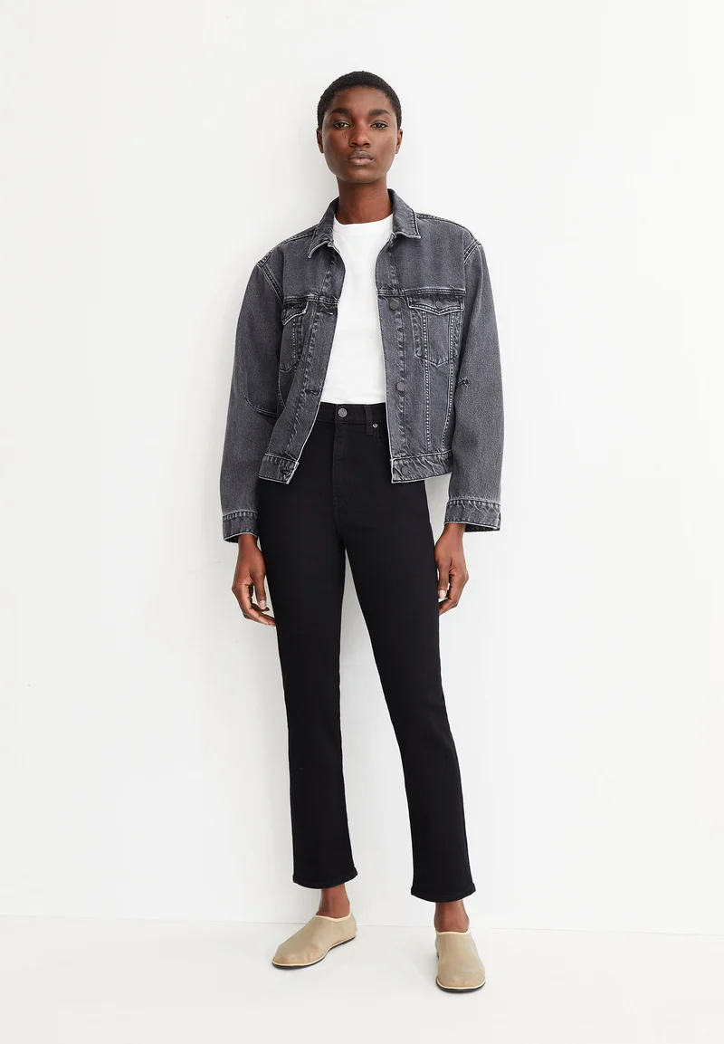 LEJAANI HIGH WAIST SLIM JEANS | rinse black