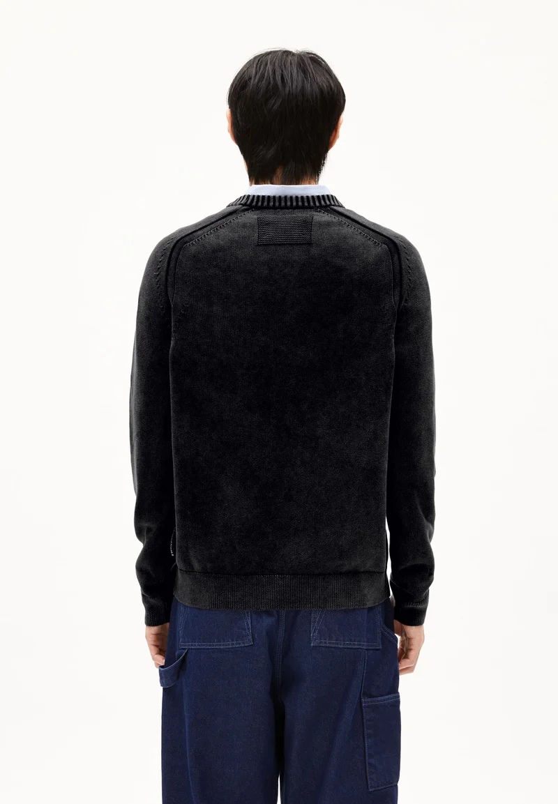 VAANJO GMT DYE STRICKPULLOVER | black