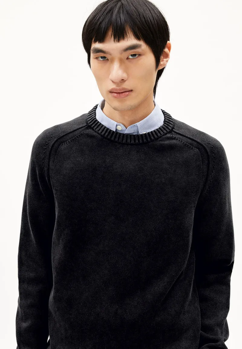 VAANJO GMT DYE STRICKPULLOVER | black