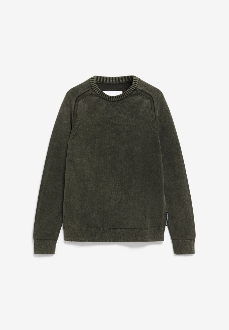 VAANJO GMT DYE STRICKPULLOVER | forest pine