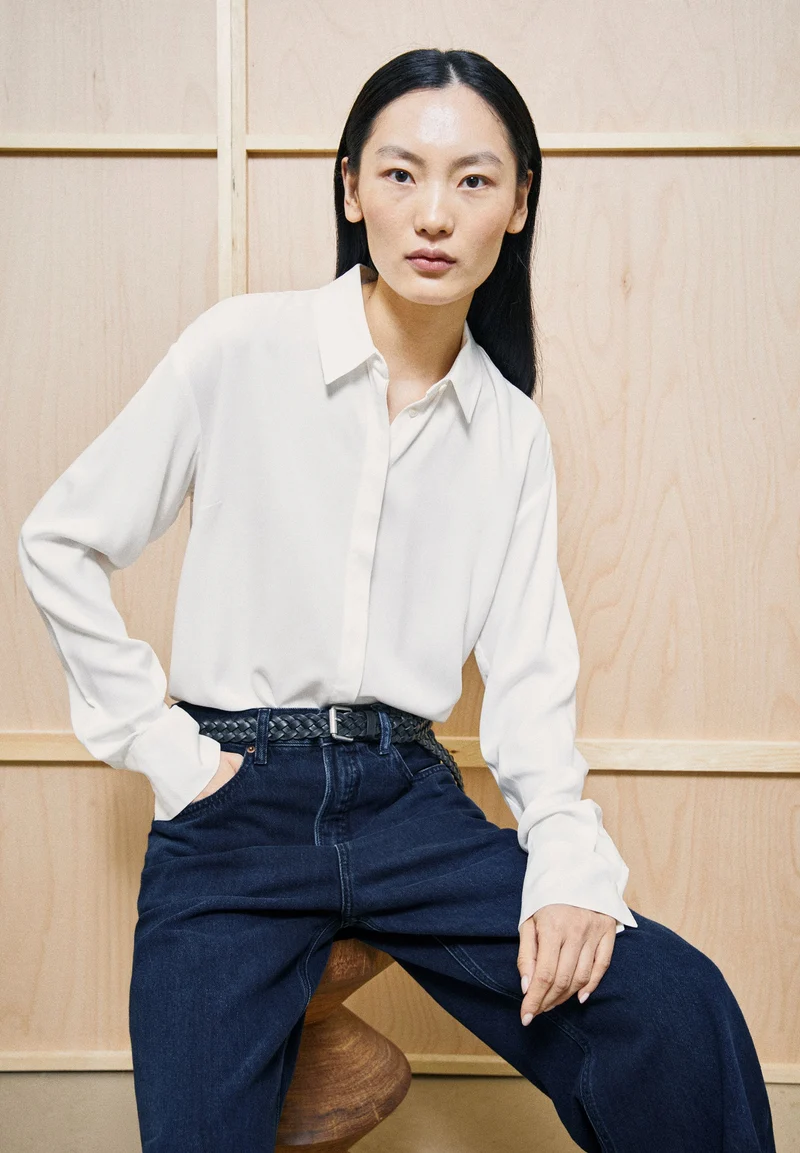 LARISAANA LANGARMBLUSE | off white