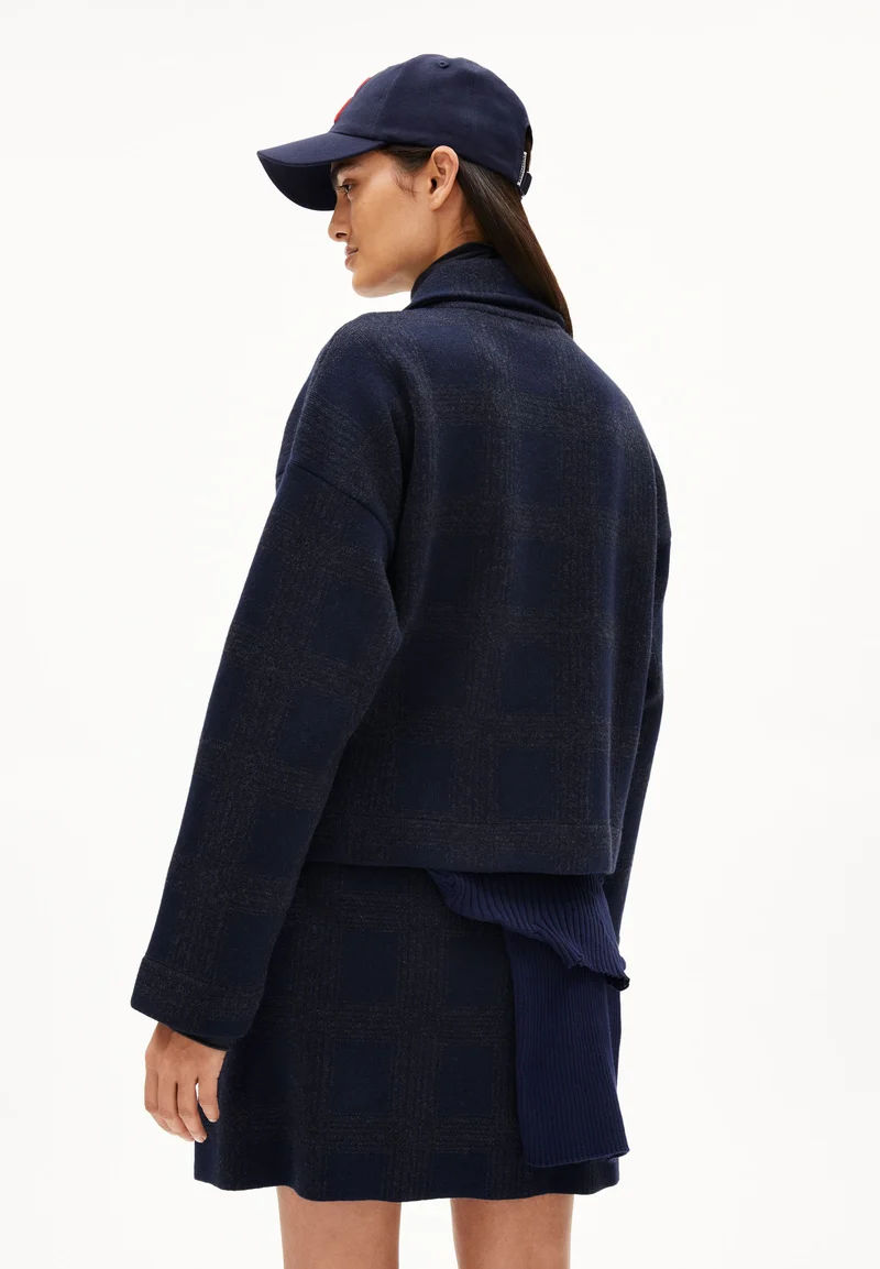 JOAALISON CHECK JACKE | night sky-steel melange