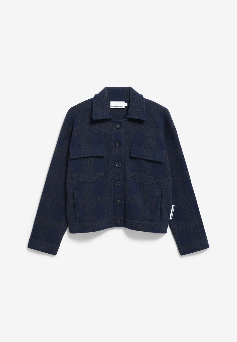 JOAALISON CHECK JACKE | night sky-steel melange