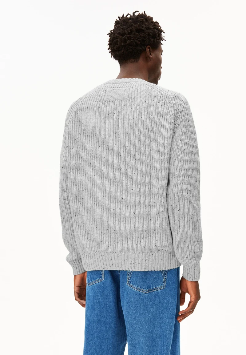 KIAANO TWEED-STRICKPULLOVER | oatmilk-black tweed