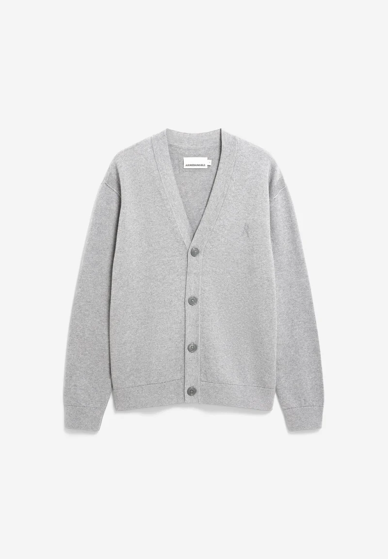 AANATOL STRICKJACKE | silver melange