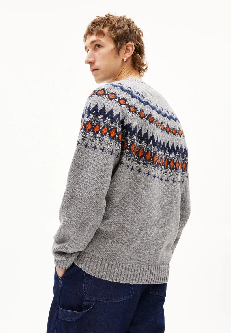 KAALLA FAIR ISLE | silver melange-dusty orange