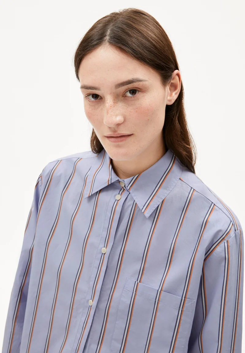 HALIAA STRIPED BLOUSE | heather