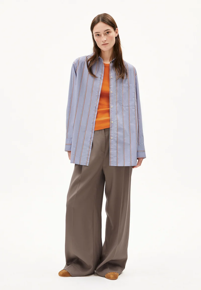 HALIAA STRIPED BLOUSE | heather