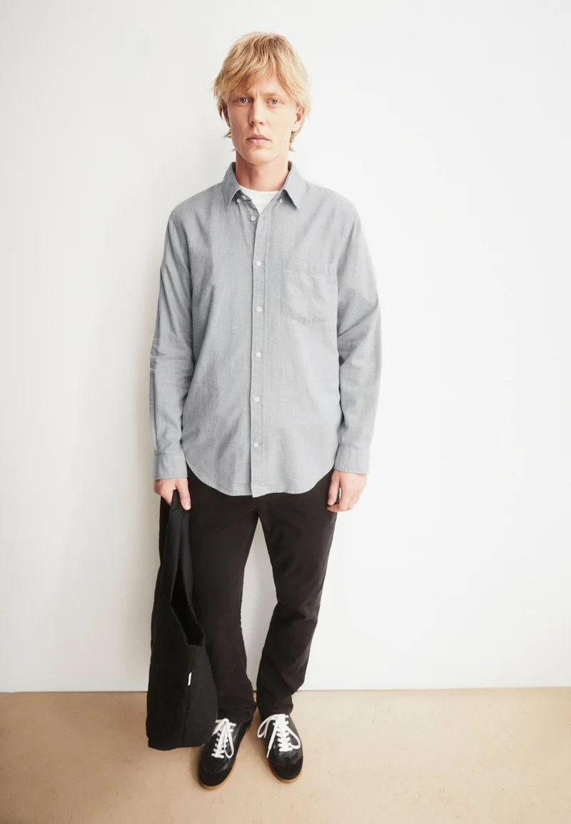 ARAAMO FLANELLHEMD | silver melange