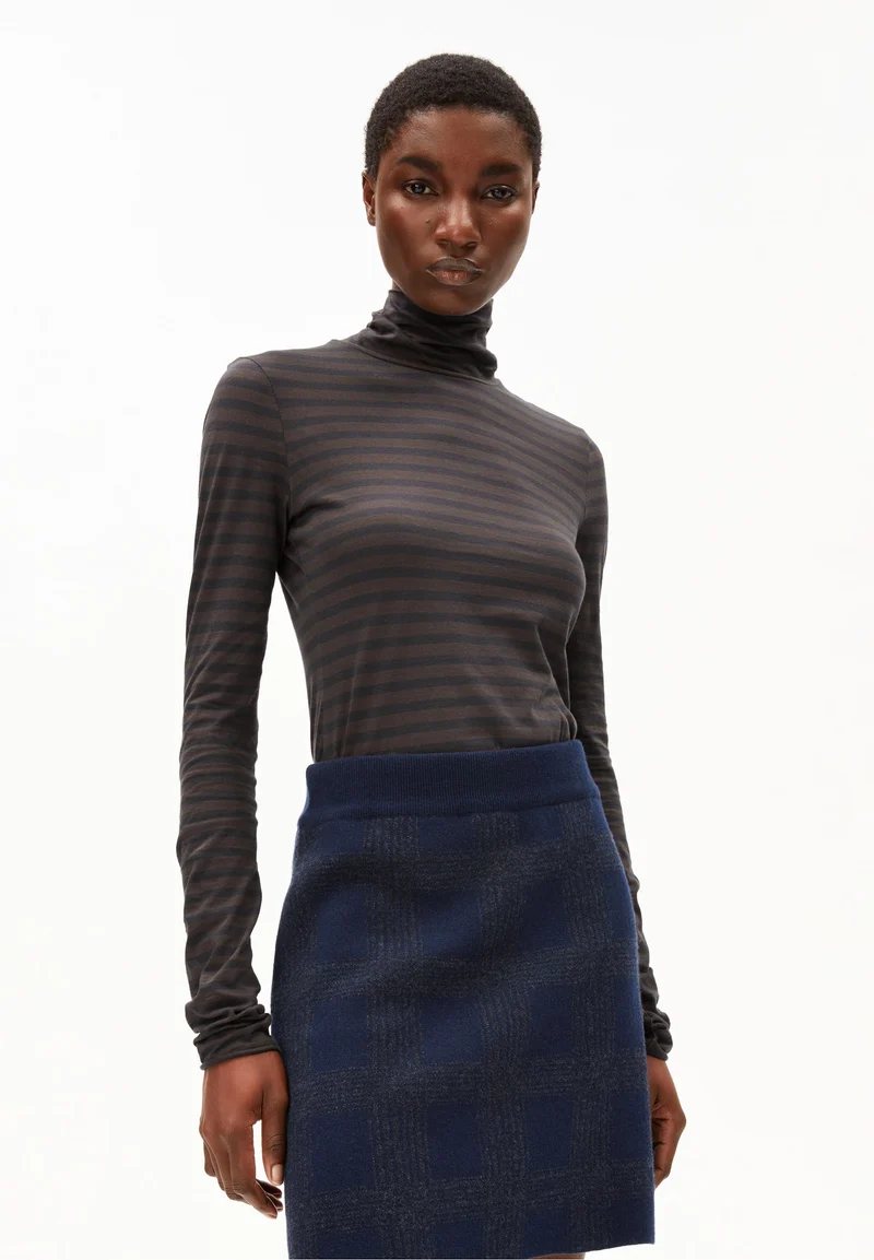 GRAZILIANAA GESTREIFTES LANGARMSHIRT | walnut cream-dark steel