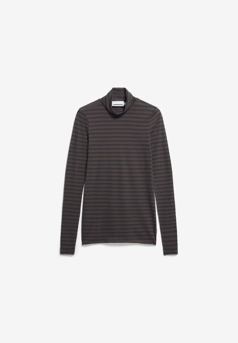 GRAZILIANAA GESTREIFTES LANGARMSHIRT | walnut cream-dark steel