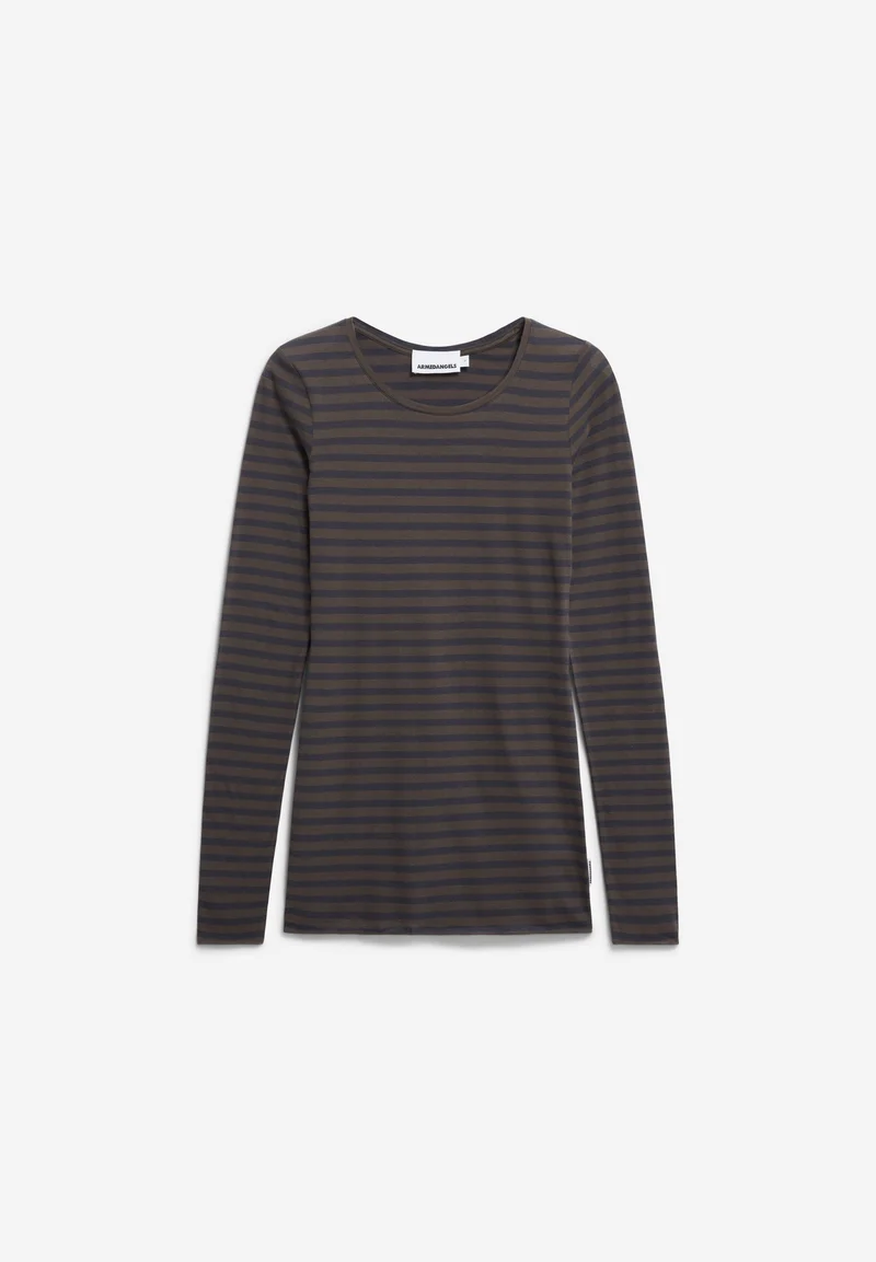 EINIAARA GESTREIFTES LANGARMSHIRT | walnut cream-dark steel
