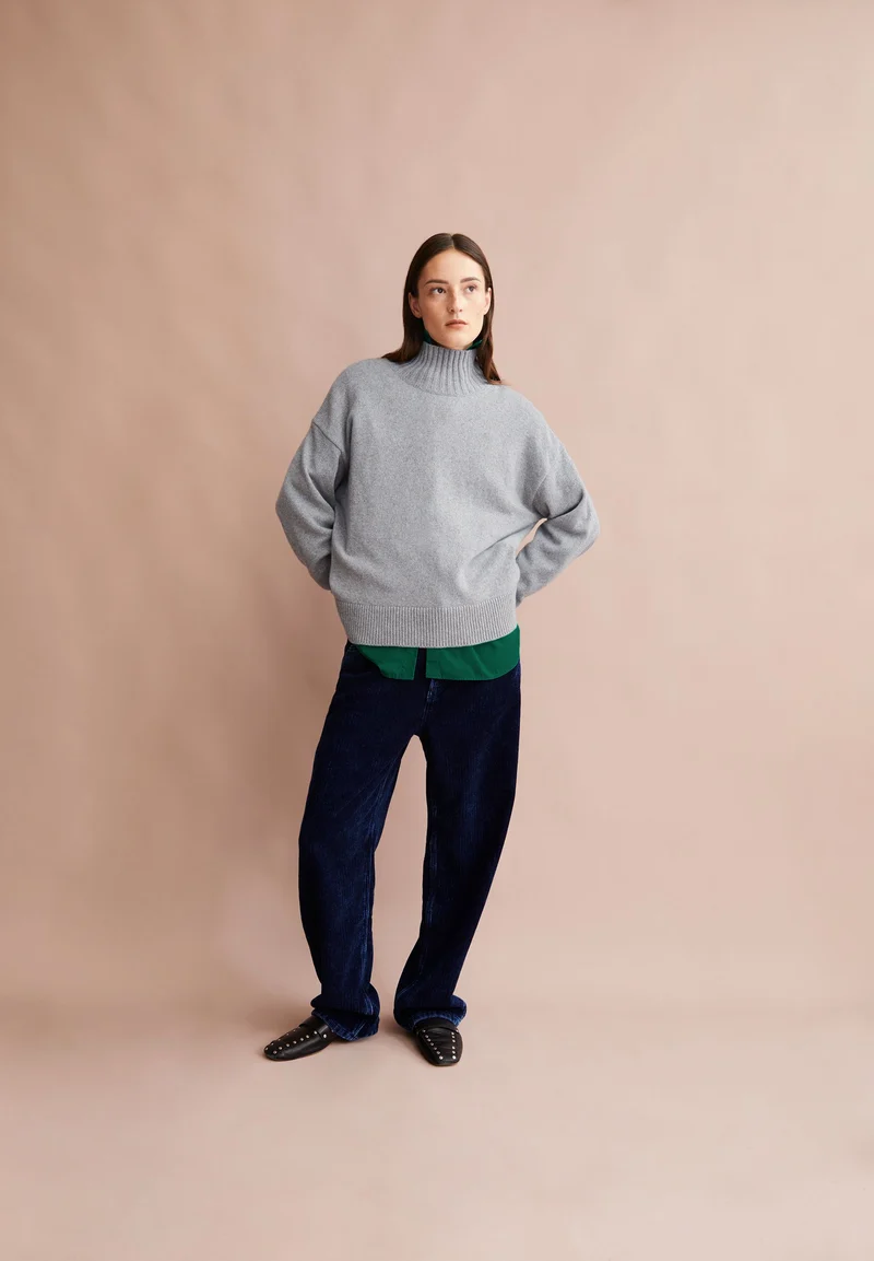 KAARLIN STRICKPULLOVER | silver melange