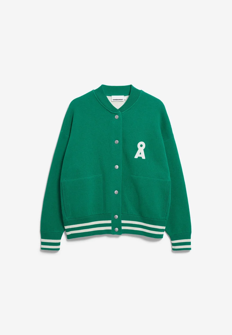 ICONIC Å BOMBERJACKE | emerald green-oatmilk