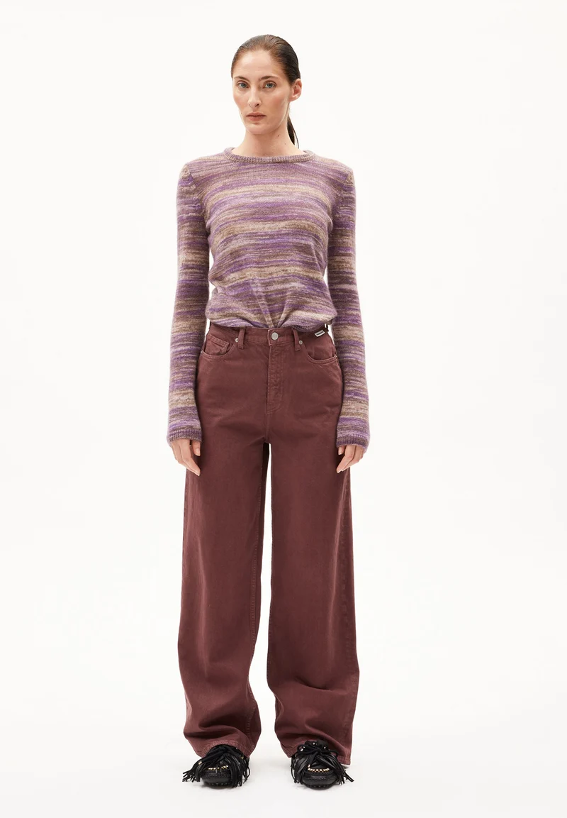 ROYAA STAMPATO STRICKPULLOVER | orchid-walnut creme