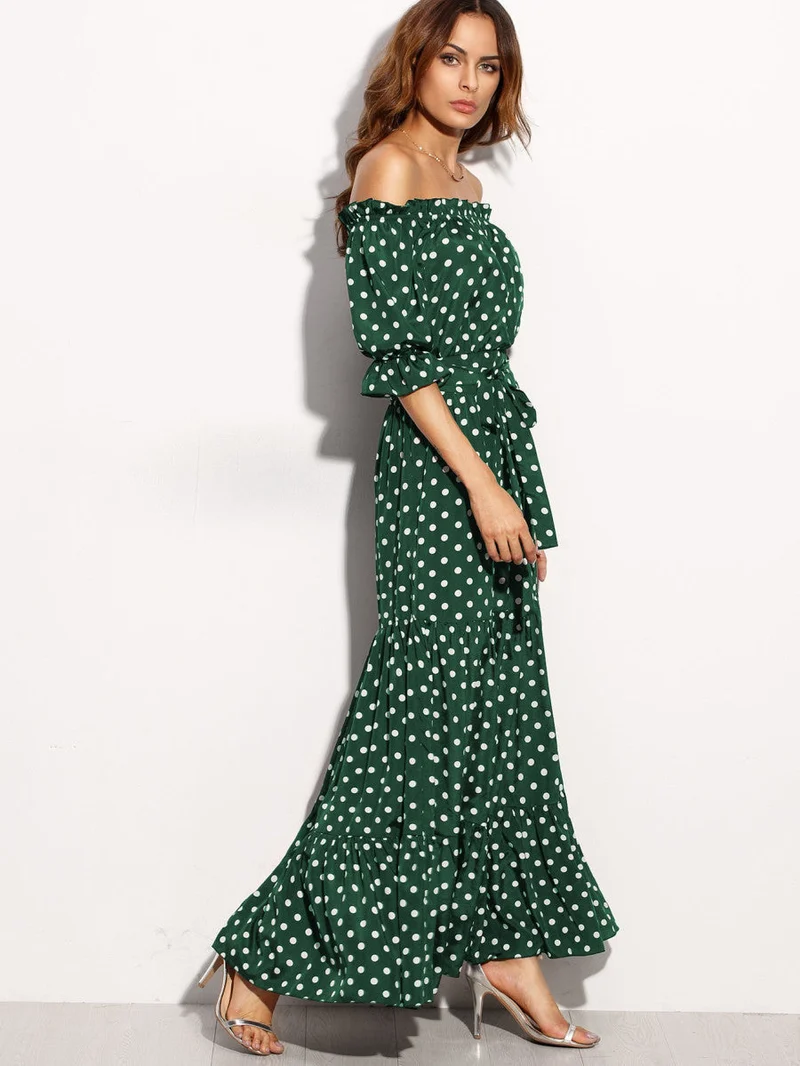 Polka Dot Bardot Dress