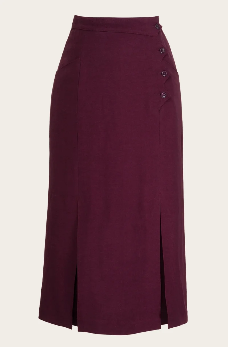 The Art Deco Dream Skirt, Plum