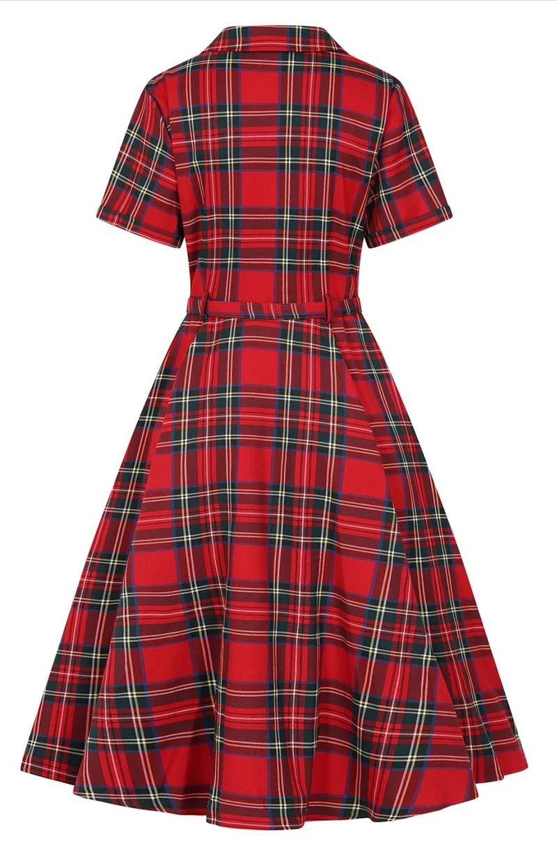 Swingkleid Hannah Holiday, Rote-Karomuster