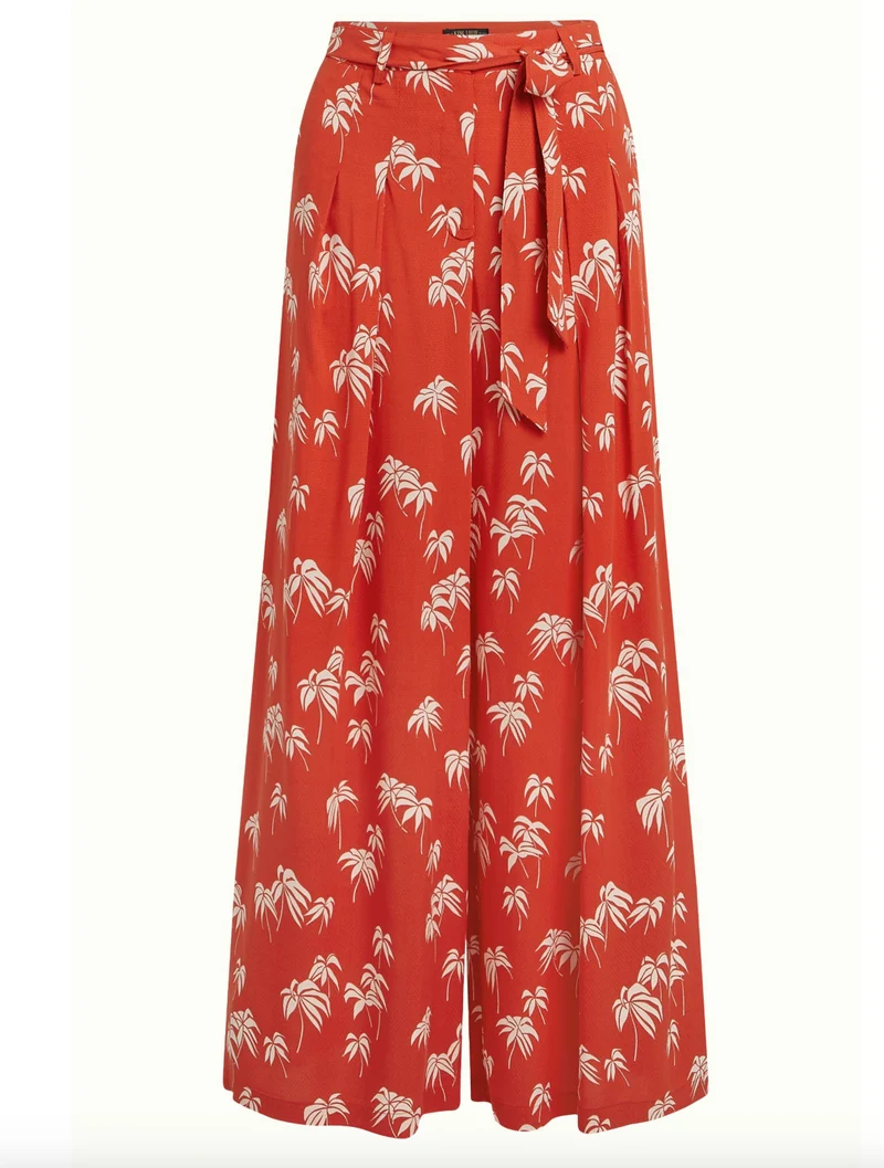 Marnie Pants The Haze mit Palmenprint, Rot