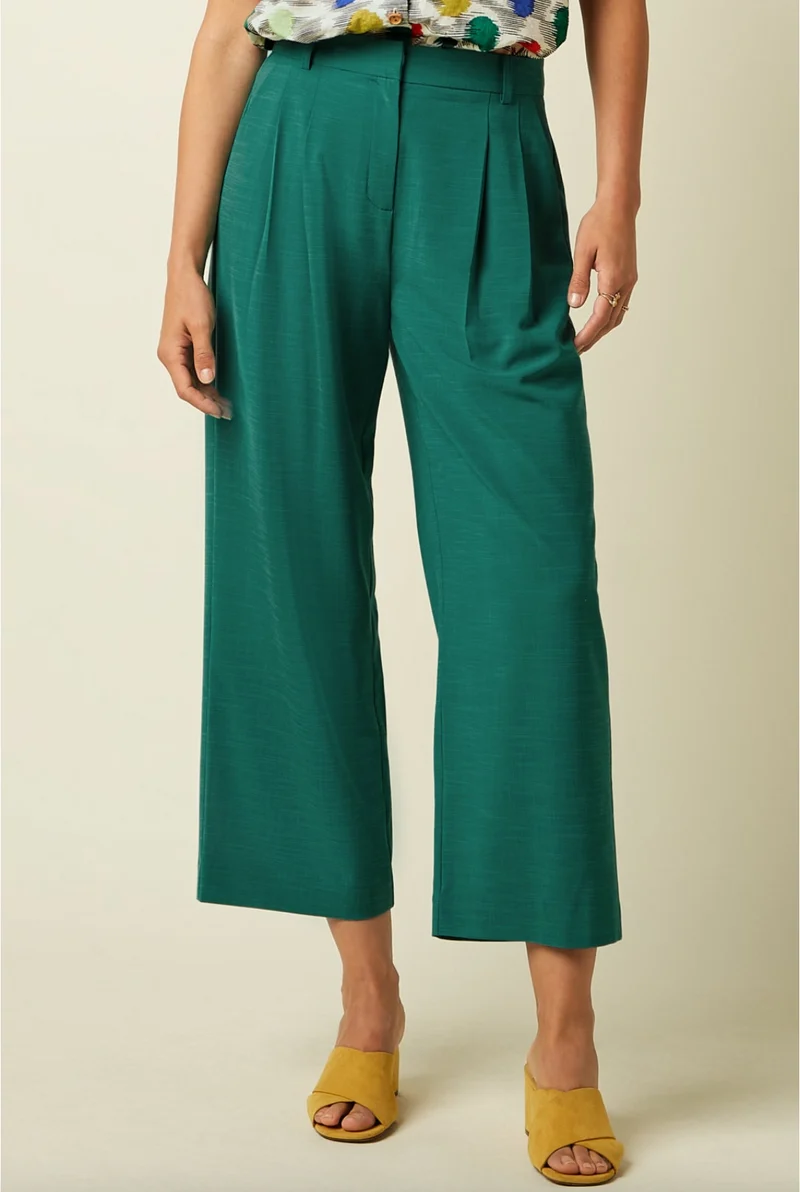 Hose Fintan Cropped Timba, Grün