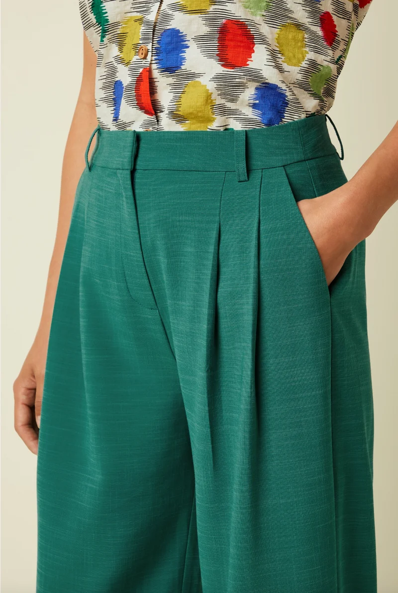 Hose Fintan Cropped Timba, Grün