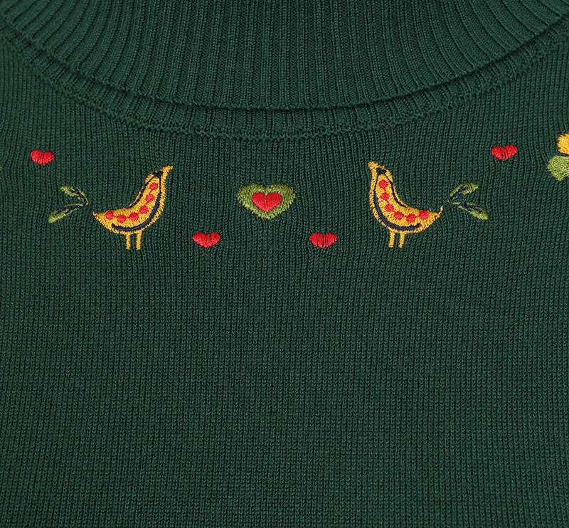 Rollkragen- Pulli Scandi Polo Neck, Grün