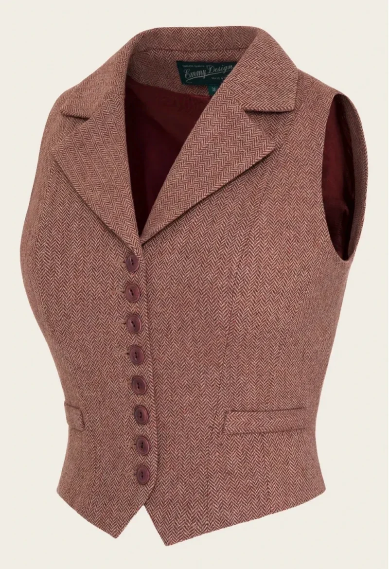 The Watchmaker’s Waistcoat – Rust & Tan Wool Tweed