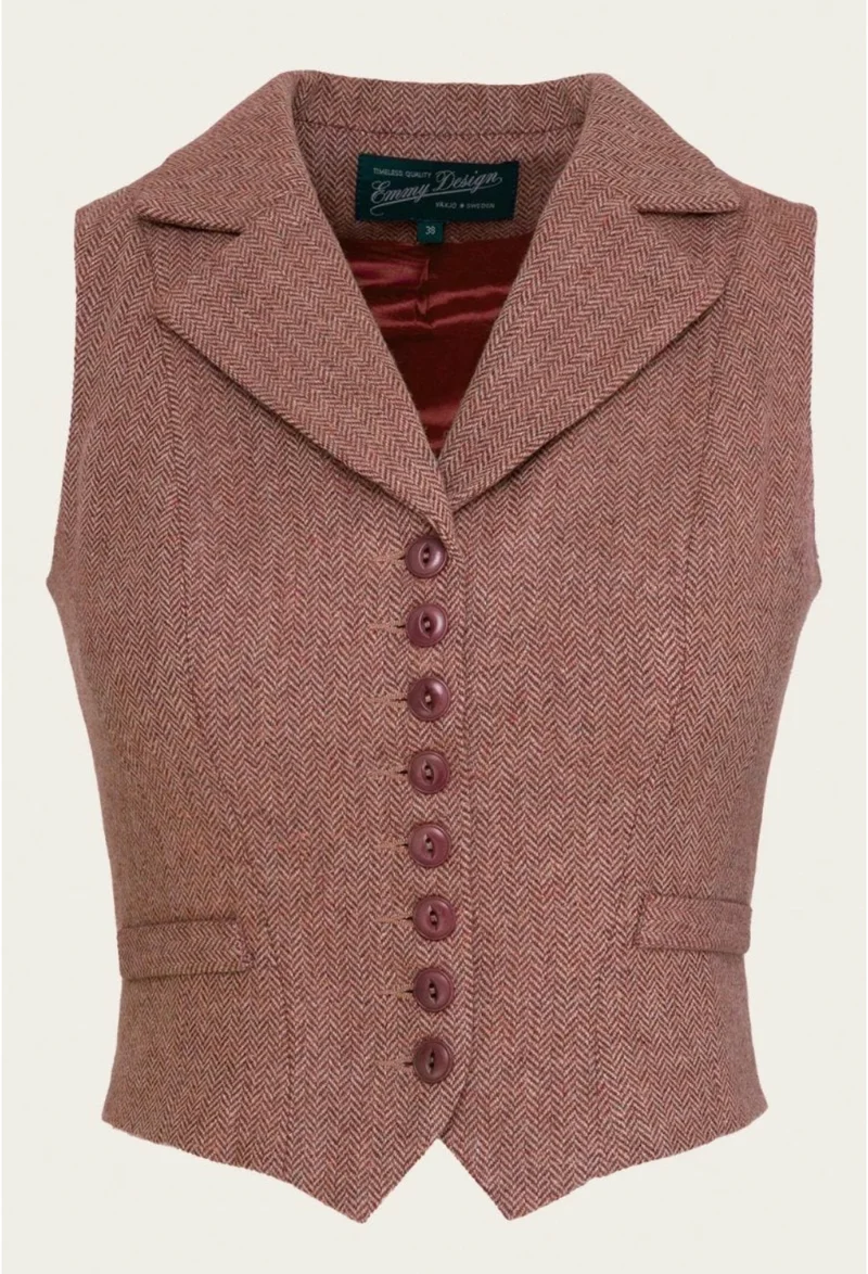 The Watchmaker’s Waistcoat – Rust & Tan Wool Tweed