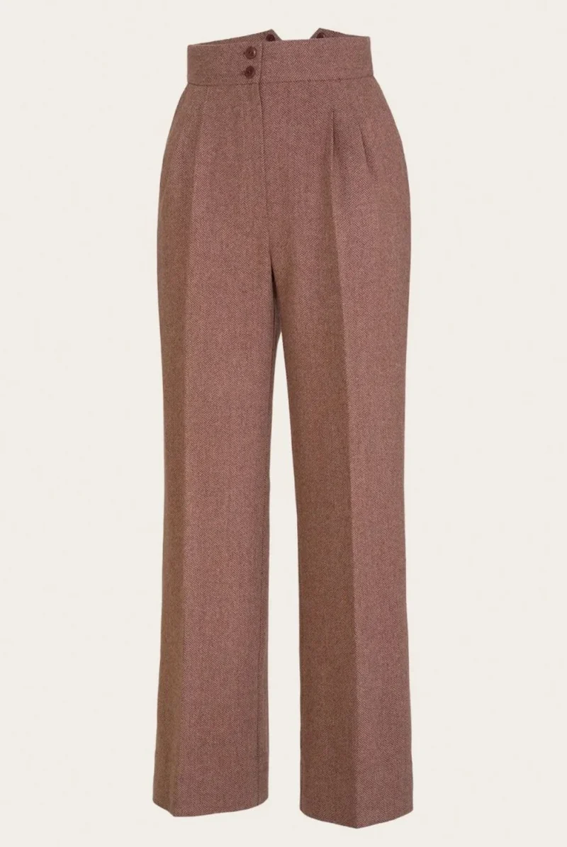 The Great Grandpa Pants – Rust & Tan Wool Tweed