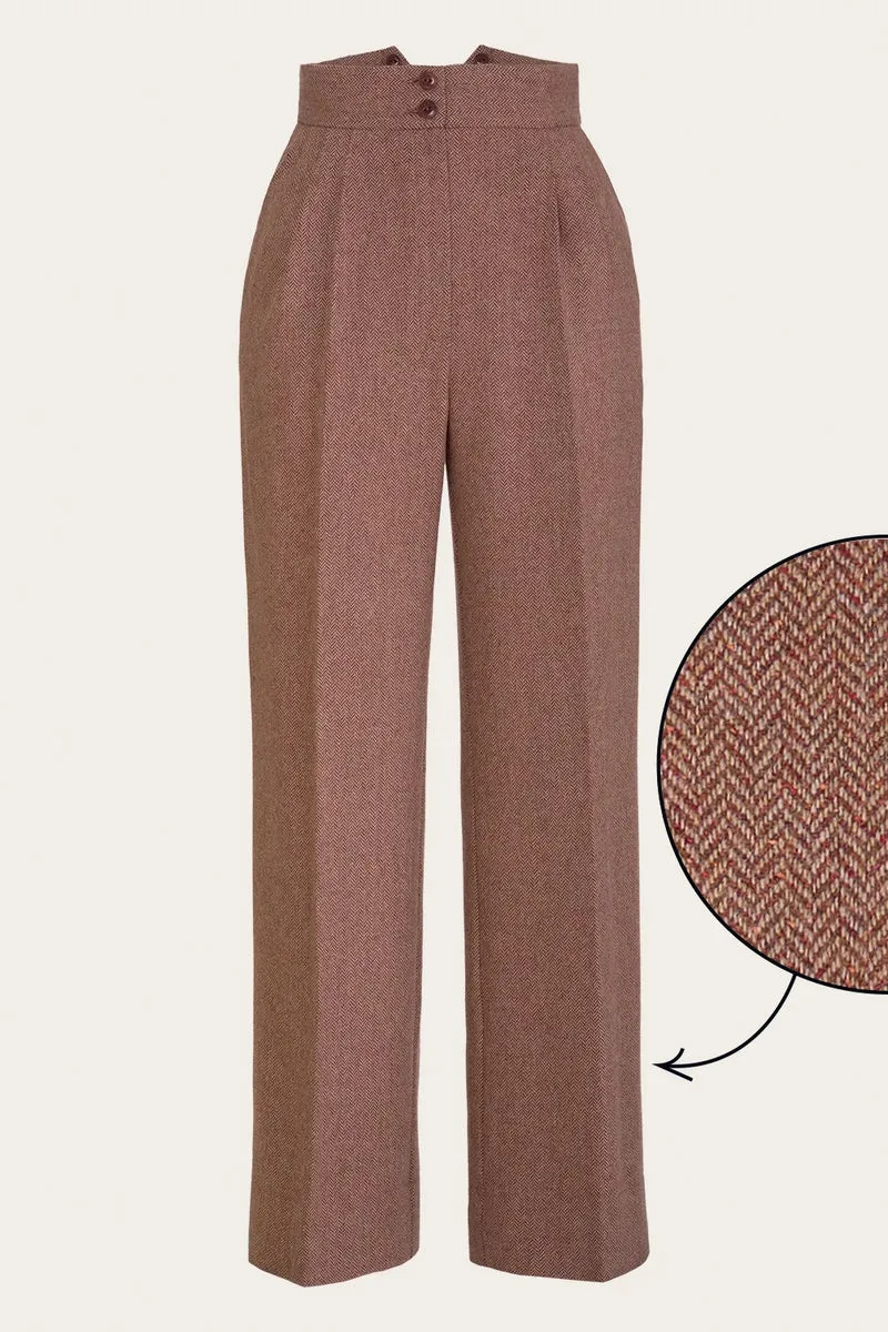 The Great Grandpa Pants – Rust & Tan Wool Tweed