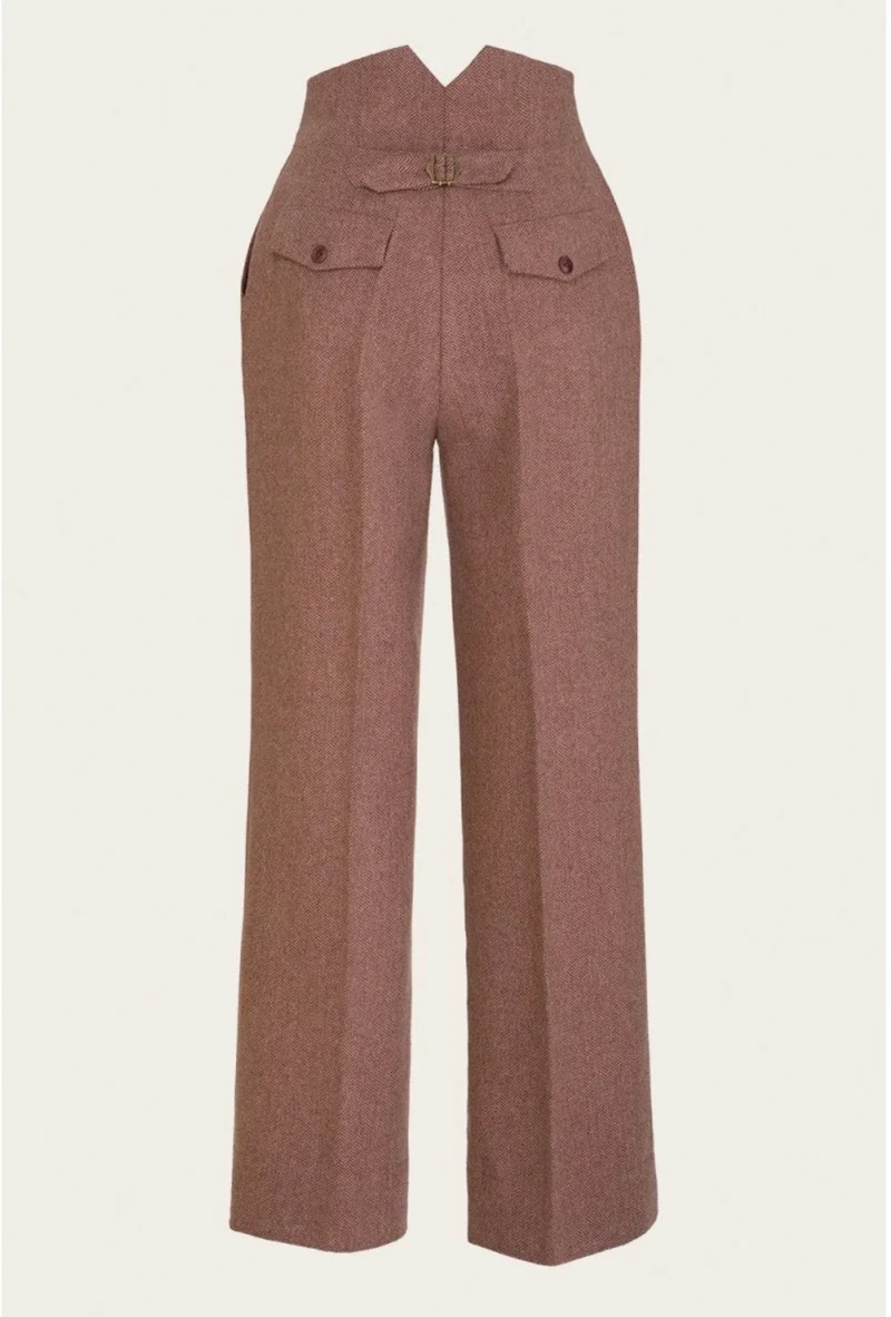 The Great Grandpa Pants – Rust & Tan Wool Tweed