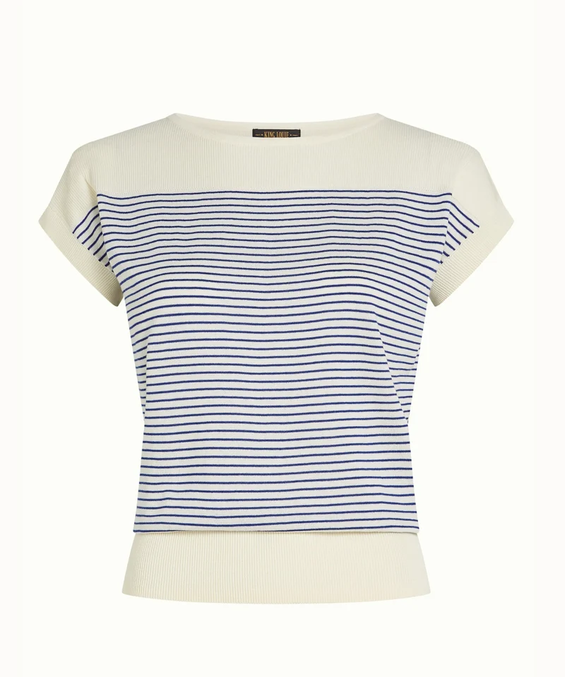 Lina Top D'Oleron, Navy-Ivory