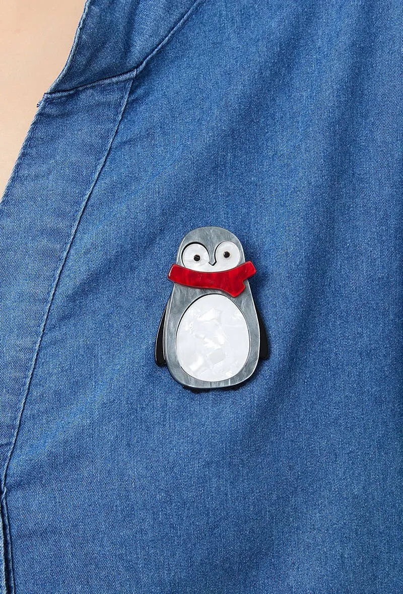 Brosche Pattie Pinguin, Acryl