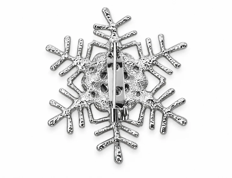 Wandy, Schneeflockenbrosche mit Strasssteinen