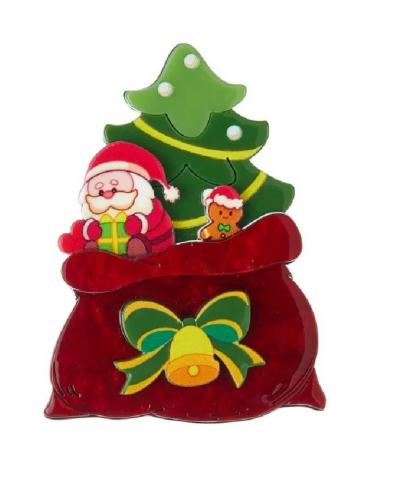 Racheal - Weihnachtsbrosche aus Acryl
