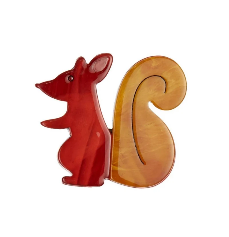 Eichhörnchen-Brosche, wandelbar zum Anhänger
