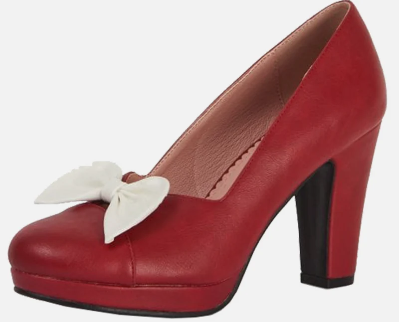 High Heels Betty mit Schleife, Rot