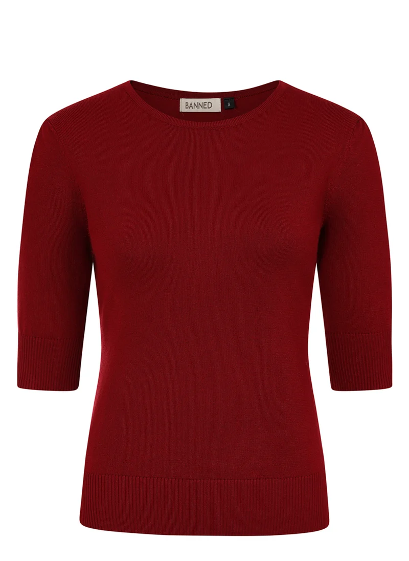 Feinstrick-Pulli Grace, Burgundy