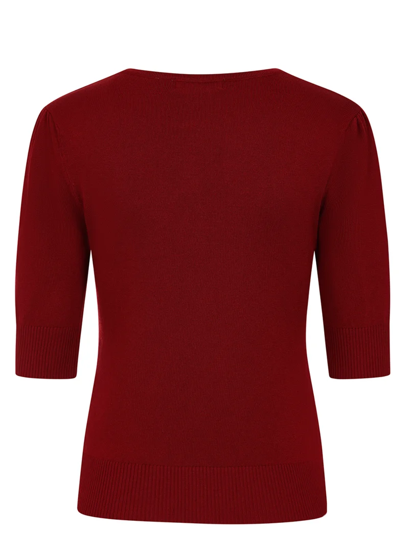 Feinstrick-Pulli Grace, Burgundy