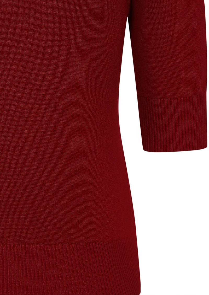 Feinstrick-Pulli Grace, Burgundy