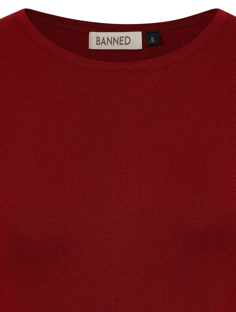 Feinstrick-Pulli Grace, Burgundy