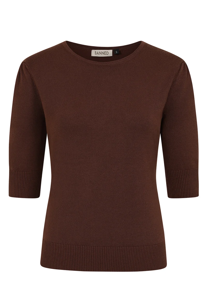 Feinstrick-Pulli Grace, Braun Plus Size