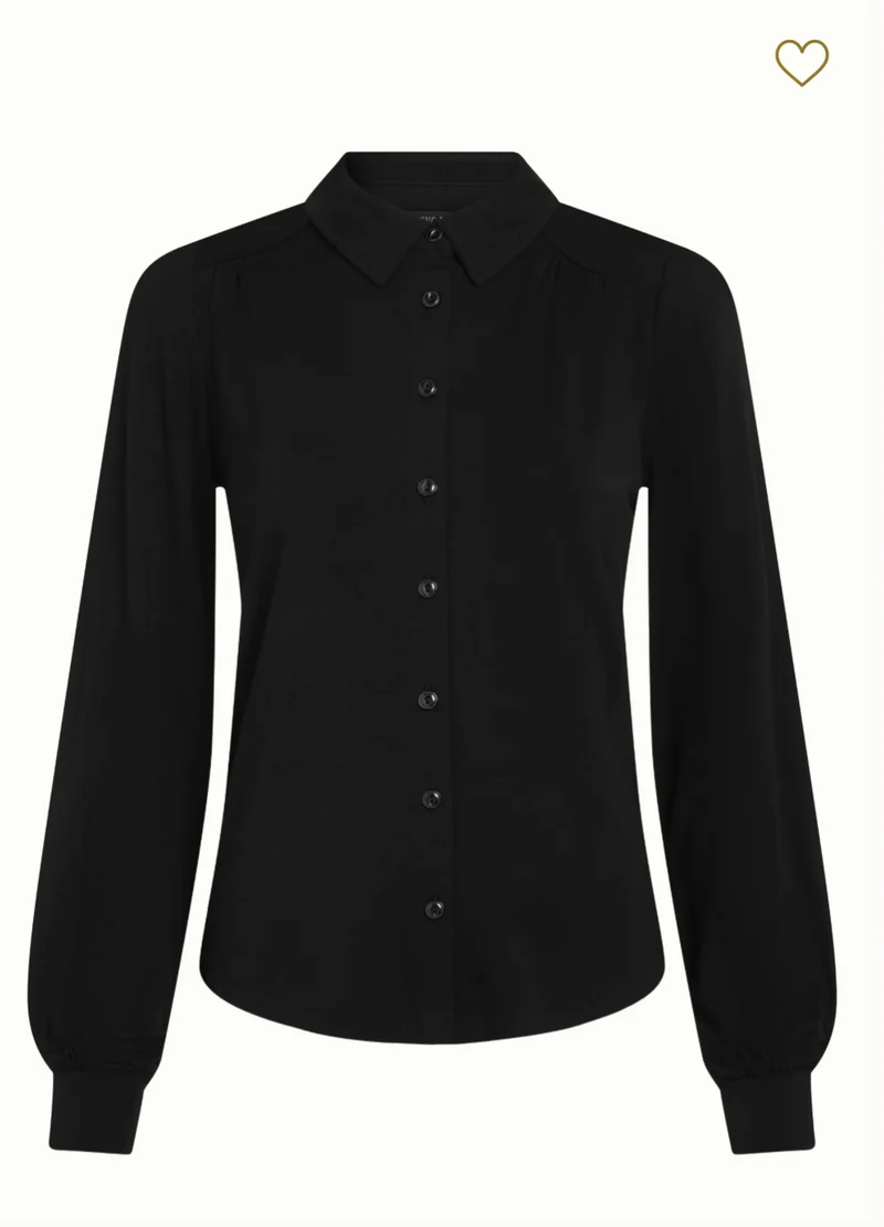 Klassische Bluse Carina Tulum, Schwarz