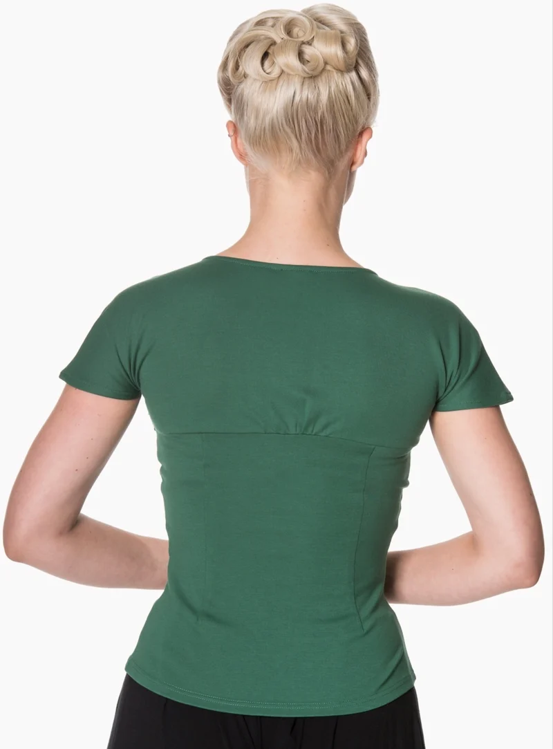 Top She Who Dares, Forest Grün, Plus Size
